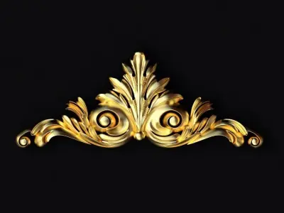 Central decor ornament for furniture 3D model 384