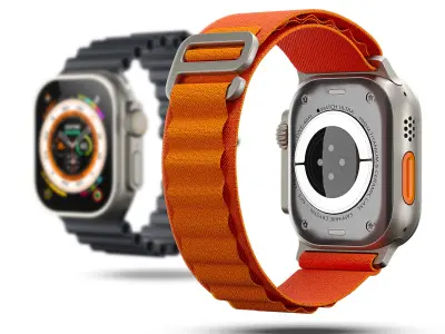 Apple Watch Ultra With Ocean Band and Alpine Loop 3D model