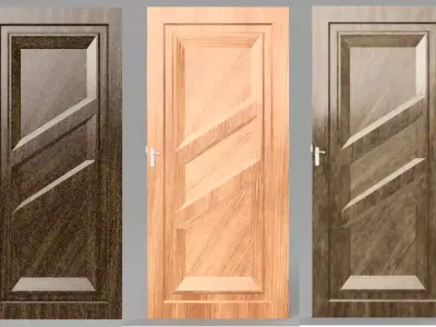 wooden door 1 3D model