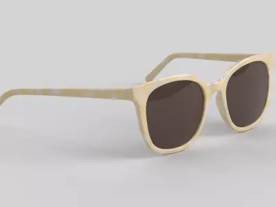 Cateye Eyewear Glasses Low-poly 3D model