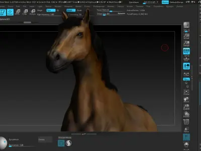 3D Horse Model Low-poly 3D model