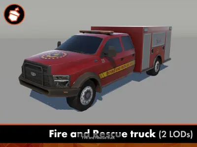 Rescue vehicles bundle 3D Model Pack