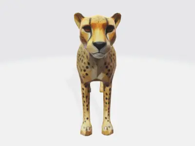 Lowpoly cheetah Low-poly 3D model