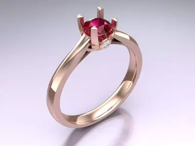 Diamond Ring - Womens Rings - N723857 3D print model