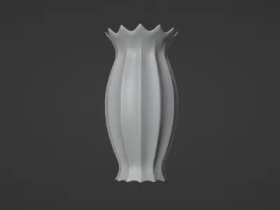 Vase porcelain white 3 3D model
