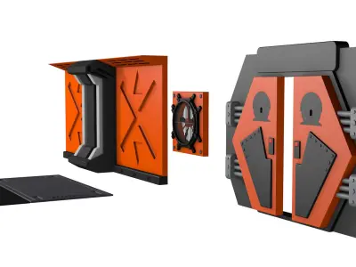 Sci-fi Architecture details 3D model