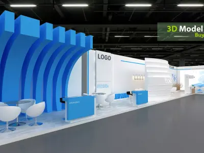 exhibition booth 3D 3D model