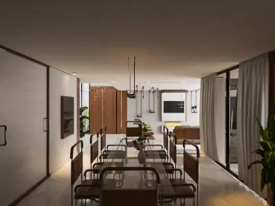 Modern Steam Punk Interior Free 3D model