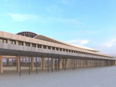 Brasov Railway Station Romania 3D model