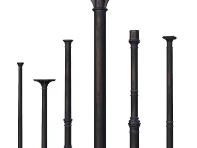 Cast iron columns 2 3D model