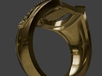 Horse Ring - Modern Horseshoe 3D print model