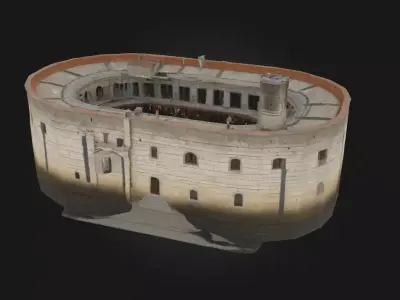 Castle Keep  Central Stronghold Model for Medieval 3D model