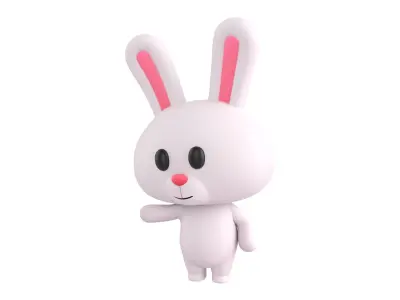 Character055 Rigged Rabbit 3D model