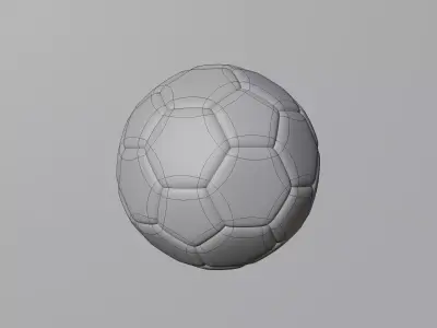 Football Game Ready soccer ball Low-poly 3D model