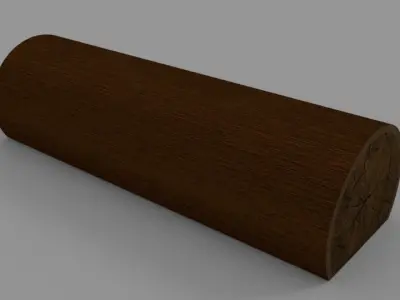 Wooden Trunk House Low-poly 3D model