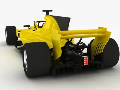 Formula 1 Season 2022 F1 Race Car yellow  3D model