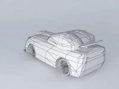 Retro-Style concept car  Free 3D model