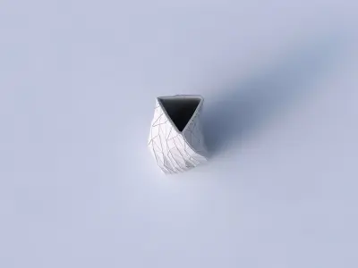 Vase twist triangle with random triangle plates 3D print model