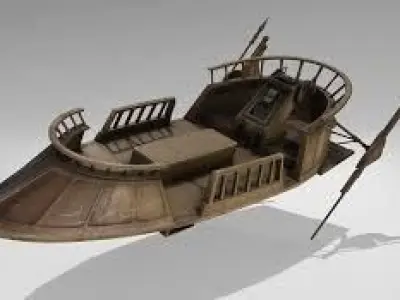 Jabba The Hutt Sand Skiff Ship 3d model 3D print model