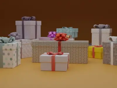 Gift Boxes 3D model