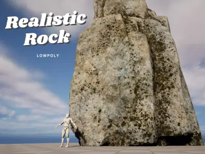 Realistic Rock Free low-poly 3D model