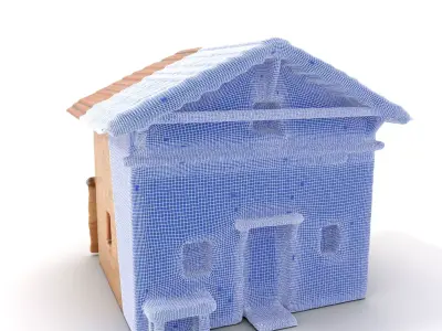 Rustic Stone Cottage model pack Low-poly 3D model