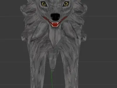 Dracon85 Toon Wolf Low-poly 3D model