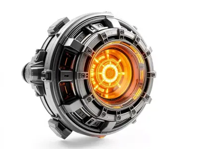 Futuristic Energy Core Model Pack Low-poly 3D model