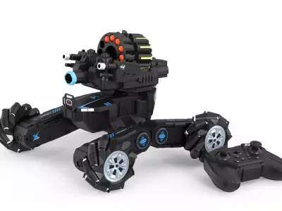 RC Tank Car Low-poly 3D model