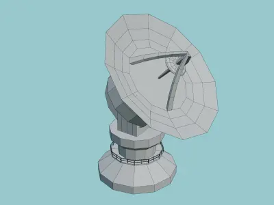 Low Poly Satellite Dish Low-poly 3D model