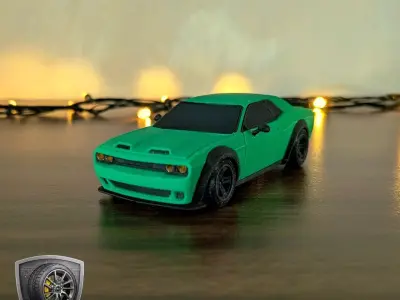Bold Dodge Challenger - Printable STL - Personal Use 3D print model