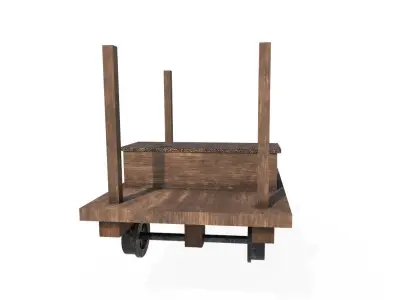 Trolley Asia Low-poly 3D model