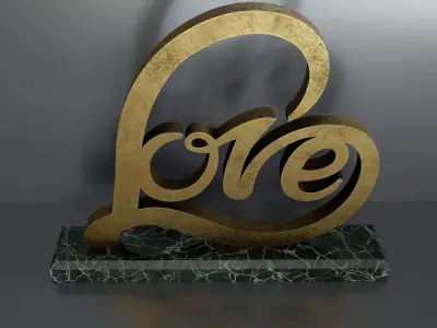 Decor for Valentines Day 2 Low-poly 3D model