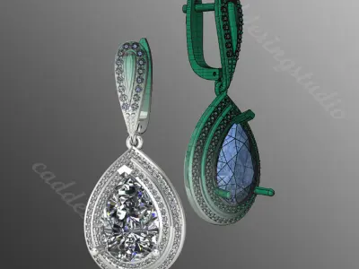 Earrings bi 25 3D print model