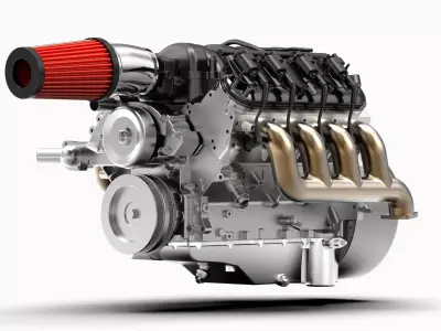 Chevy LS3 V8 Engine 3D model