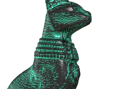 Egyptian Cat Figurine 3D model
