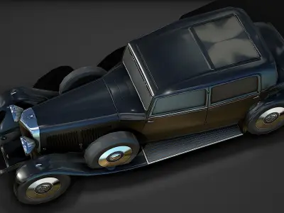 Old Car 01 Low Poly Mobile Ready Low-poly 3D model