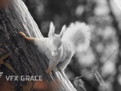 RedSquirrel Winter Animated VFX Grace 3D model