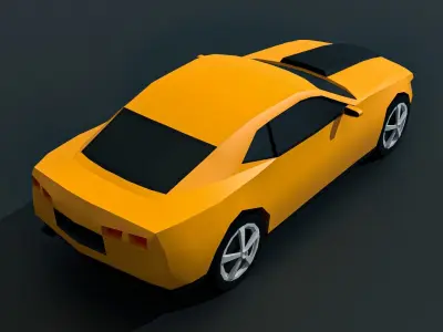 Low Poly Chevrolet Camaro Low-poly 3D model