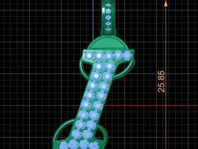 LUXURY ALPHABET I PENDANT 3D PRINTABLE MODEL 3D print model