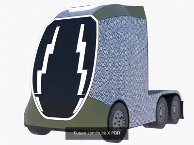 Future semitrucks PBR bundle 3D Model Pack