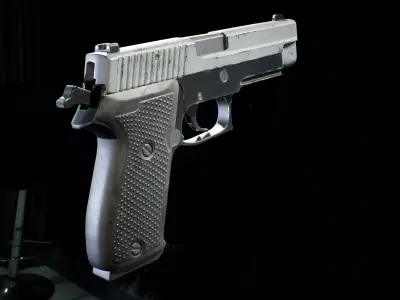 PBR - P2020 Semi-Automatic Pistol - Game-Ready 3D Asset Low-poly 3D model