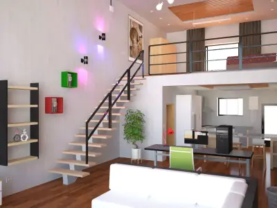 Duplex House Interior 3D model