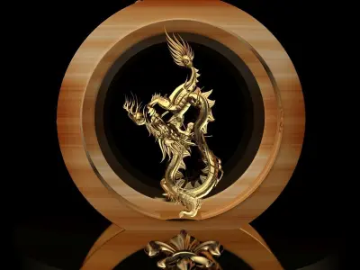 Chinese Dragon Statue 3D model