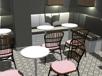 COMPLETE COFEE SHOP  3D model