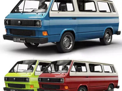 VW Transporter T3 3D model