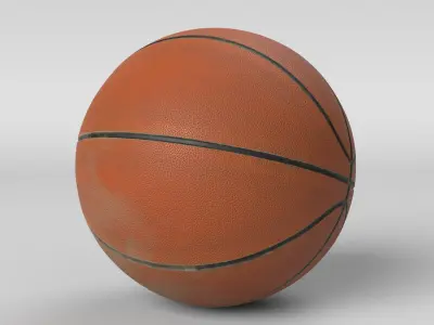 Basketball Low-poly 3D model 7