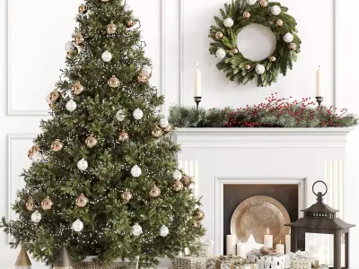 Christmas Tree and Decoration Set 005 3D model