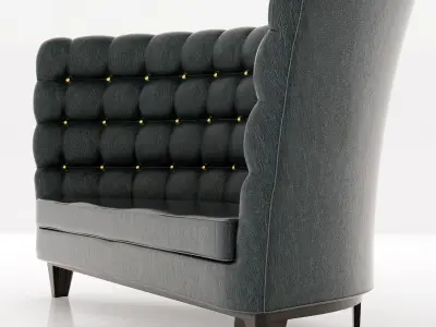 contemporary leather sofa 3D model