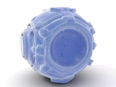 Futuristic SciFi Sphere Model Pack with Glowing Elements Low-poly 3D model